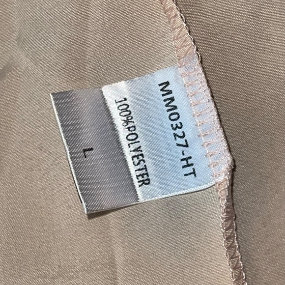 Deep V-Neck Long Puff Sleeve Pastel Dress Size Large | Coquette, Regencycore - Picture 8 of 9